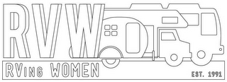 RVW RVING WOMEN EST. 1991 logo