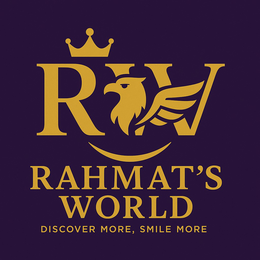 RW RAHMAT'S WORLD DISCOVER MORE, SMILE MORE logo