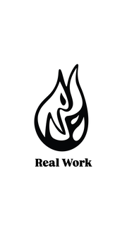 RW REAL WORK logo