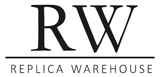 RW REPLICA WAREHOUSE logo