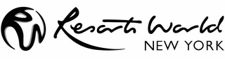 RW RESORTS WORLD NEW YORK logo