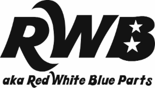 RWB AKA RED WHITE BLUE PARTS logo