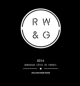 RW&G 2014 BORDEAUX COTES DE FRANCS APPELLATION D'ORIGINE PROTEGEE logo