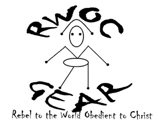 RWOC GEAR REBEL TO THE WORLD OBEDIENT TO CHRIST logo
