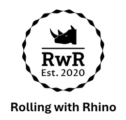 RWR EST. 2020 ROLLING WITH RHINO logo