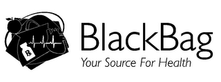 RX BLACKBAG YOUR SOURCE FOR HEALTH logo