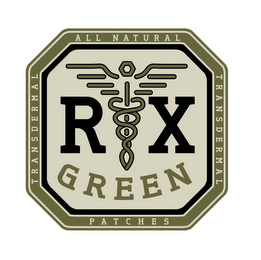 RX GREEN ALL NATURAL TRANSDERMAL PATCHES logo