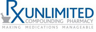 RX UNLIMITED COMPOUNDING PHARMACY MAKING MEDICATIONS MANAGEABLE logo