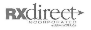 RXDIRECT INCORPORATED A DIVISION OF US SCRIPT logo