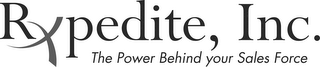 RXPEDITE THE POWER BEHIND YOUR SALES FORCE logo