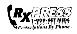RXPRESS 1-800-GET MEDS 1-800-438-6337 PRESCRIPTIONS BY PHONE logo
