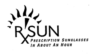 RXSUN PRESCRIPTION SUNGLASSES IN ABOUT AN HOUR logo