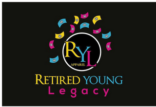 RYL APPAREL RETIRED YOUNG LEGACY logo