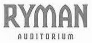 RYMAN AUDITORIUM logo