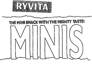 RYVITA THE MINI SNACK WITH THE MIGHTY TASTE! MINIS logo