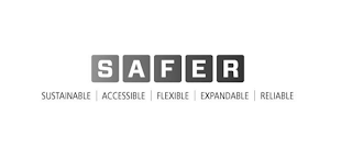 S A F E R SUSTAINABLE ACCESSIBLE FLEXIBLE EXPANDABLE RELIABLE logo
