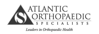 S ATLANTIC ORTHOPAEDIC SPECIALISTS LEADERS IN ORTHOPAEDIC HEALTH logo