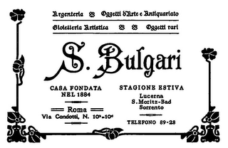 S. BULGARI logo
