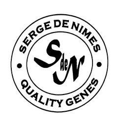 S DE N SERGE DE NIMES QUALITY GENES logo