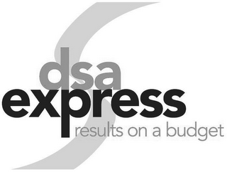 S DSA EXPRESS RESULTS ON A BUDGET logo
