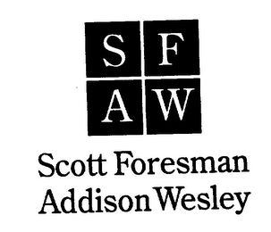 S F A W SCOTT FORESMAN ADDISON WESLEY logo