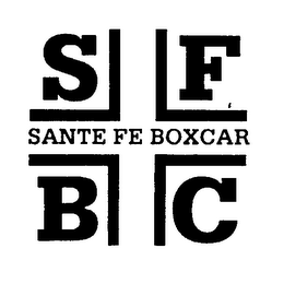S F B C SANTA FE BOXCAR logo