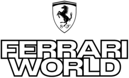 S F FERRARI WORLD logo