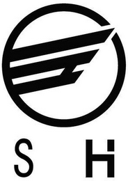S H logo