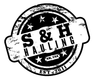 S & H HAULING NM USA EST 2011 logo