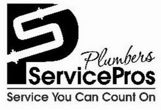 S P SERVICE PROS PLUMBERS SERVICE YOU CAN COUNT ON logo