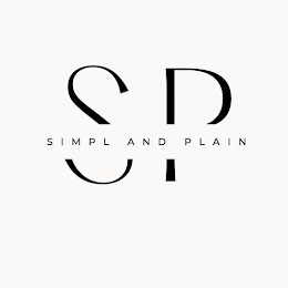 S P SIMPL AND PLAIN logo