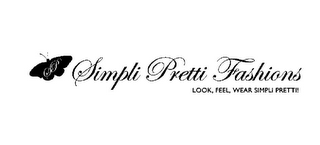 S P SIMPLI PRETTI FASHIONS LOOK, FEEL, WEAR SIMPLI PRETTI! logo