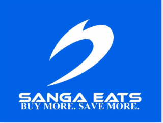 S SANGA EATS BUY MORE. SAVE MORE. logo