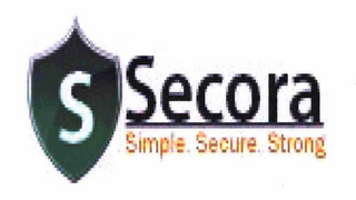 S SECORA SIMPLE. SECURE. STRONG logo