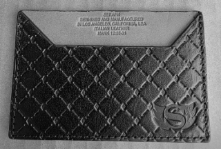 S SERAPH DESIGNATED AND MANUFACTURED IN LOS ANGELES, CALIFORNIA, USA ITALIAN LEATHER MARK 12:30-31 logo