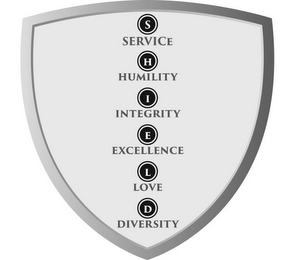 S SERVICE H HUMILITY I INTEGRITY E EXCELLENCE L LOVE D DIVERSITY logo