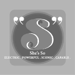 "S" SHE'S SO ELECTRIC. POWERFUL. ICONIC. CAPABLE. logo