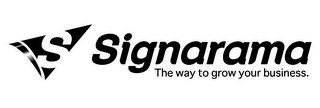 S SIGNARAMA THE WAY TO GROW YOUR BUSINESS. logo