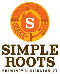 S SIMPLE ROOTS BREWING CO. BURLINGTON, VT logo