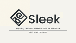 S SLEEK ELEGANTLY SIMPLE AI TRANSFORMATION FOR HEALTHCARE SLEEKHEALTHCARE.COM logo