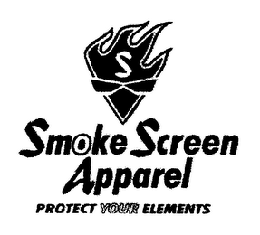 S SMOKE SCREEN APPAREL PROCTECT YOUR ELEMENTS logo