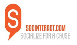 S SOCINTERACT.COM SOCIALIZE FOR A CAUSE logo