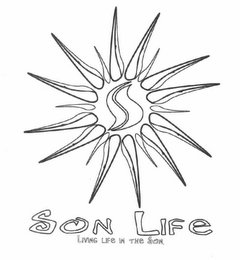 S SON LIFE LIVING LIFE IN THE SON. logo