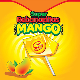 S SUPER REBANADITAS MANGO SABOR FLAVOR logo