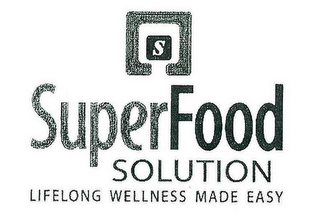 S SUPERFOOD SOLUTION LIFELONG WELLNESS MADE EASY logo