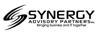 S SYNERGY ADVISORY PARTNERS INC. BRINGING BUSINESS AND IT TOGETHER logo