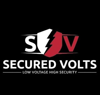 S V SECURED VOLTS LOW VOLTAGE HIGH SECURITY logo