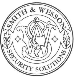 S W SMITH & WESSON AND SECURITY SOLUTIONS logo