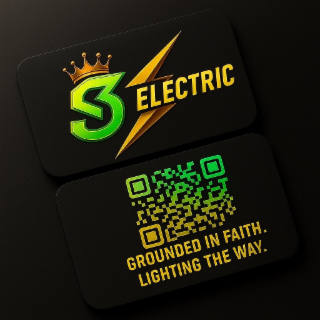 S3 ELECTRIC, GROUNDED IN FAITH. LIGHTING THE WAY. logo