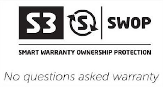S3 S SWOP SMART WARRANTY OWNERSHIP PROTECTION NO QUESTIONS ASKED WARRANTY logo